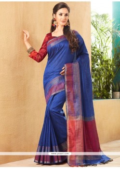 Jute Silk Embroidered Work Traditional Designer Saree