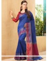 Jute Silk Embroidered Work Traditional Designer Saree