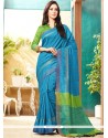 Jute Silk Blue Traditional Saree