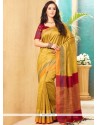 Jute Silk Resham Work Designer Traditional Saree