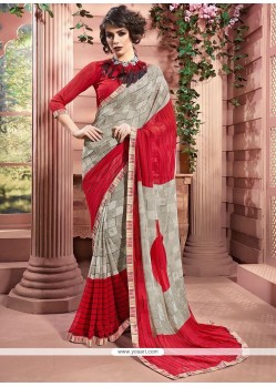 Weight Less Print Work Printed Saree