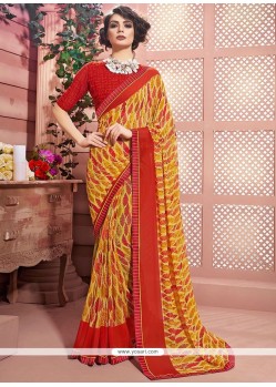 Weight Less Multi Colour Printed Saree