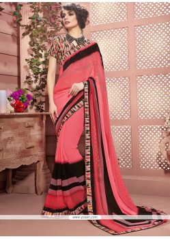 Pink Weight Less Printed Saree