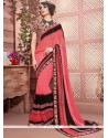 Pink Weight Less Printed Saree