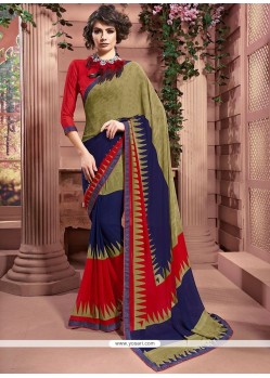 Weight Less Print Work Printed Saree