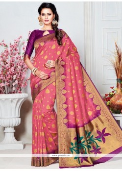 Art Silk Weaving Work Traditional Designer Saree