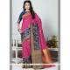 Art Silk Pink Weaving Work Traditional Designer Saree