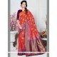 Art Silk Red Traditional Saree