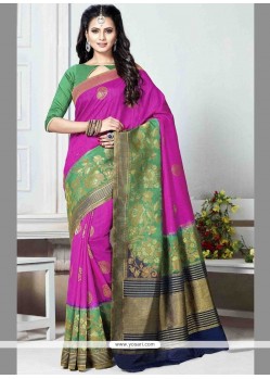 Art Silk Rani Traditional Saree