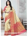 Beige Weaving Work Art Silk Designer Traditional Saree