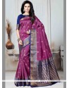 Art Silk Magenta Traditional Designer Saree