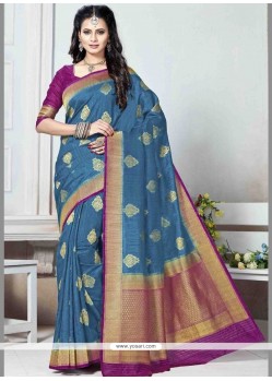 Blue Traditional Designer Saree