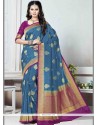 Blue Traditional Designer Saree