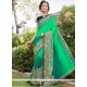 Net Green Shaded Saree