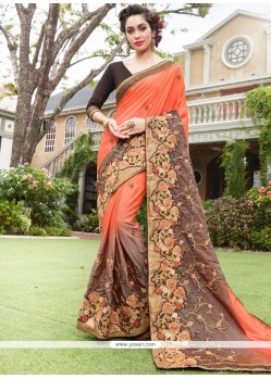 Resham Work Traditional Saree