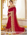 Red Designer Saree