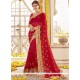 Faux Georgette Embroidered Work Saree