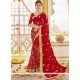 Lace Work Faux Georgette Designer Saree