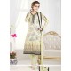 Faux Georgette Cream Churidar Designer Suit