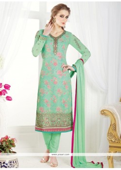 Faux Georgette Churidar Designer Suit