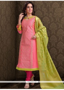 Chanderi Churidar Designer Suit