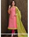 Chanderi Churidar Designer Suit