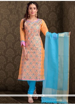 Embroidered Work Churidar Designer Suit