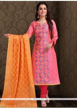 Pink Churidar Designer Suit