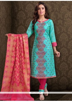 Chanderi Churidar Designer Suit