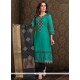 Sea Green Churidar Designer Suit