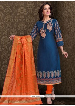 Chanderi Churidar Designer Suit