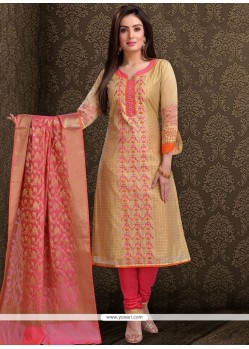 Embroidered Work Churidar Designer Suit