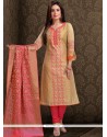 Embroidered Work Churidar Designer Suit