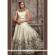 Cream Hand Work Work Readymade Anarkali Suit