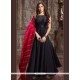 Art Silk Black Readymade Anarkali Suit