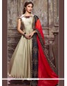 Grey Readymade Anarkali Suit