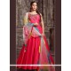 Thread Work Art Silk Readymade Anarkali Suit