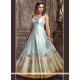 Blue Thread Work Readymade Anarkali Suit