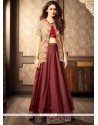 Faux Georgette Maroon Patch Border Work Lehenga Choli