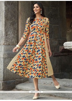 Multi Colour Rayon Party Wear Kurti