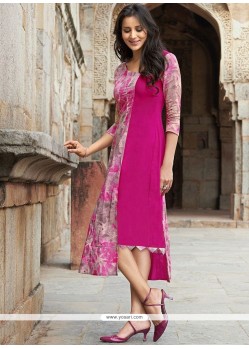 Rayon Print Work Party Wear Kurti