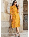 Rayon Print Work Party Wear Kurti