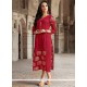 Rayon Red Party Wear Kurti