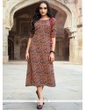 Rayon Print Work Party Wear Kurti