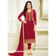 Faux Georgette Maroon Resham Work Churidar Designer Suit