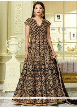 Gauhar Khan Black Floor Length Anarkali Suit