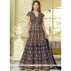 Gauhar Khan Navy Blue Floor Length Anarkali Suit