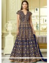 Gauhar Khan Navy Blue Floor Length Anarkali Suit