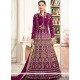 Gauhar Khan Purple Floor Length Anarkali Suit