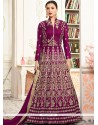 Gauhar Khan Purple Floor Length Anarkali Suit